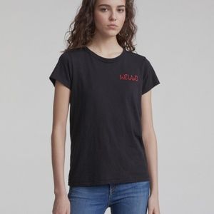 Hello Crewneck Cotton Tee